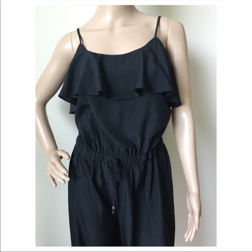 VGUC | Michael Kors Ruffle Jumpsuit Black M - Picture 4 of 7